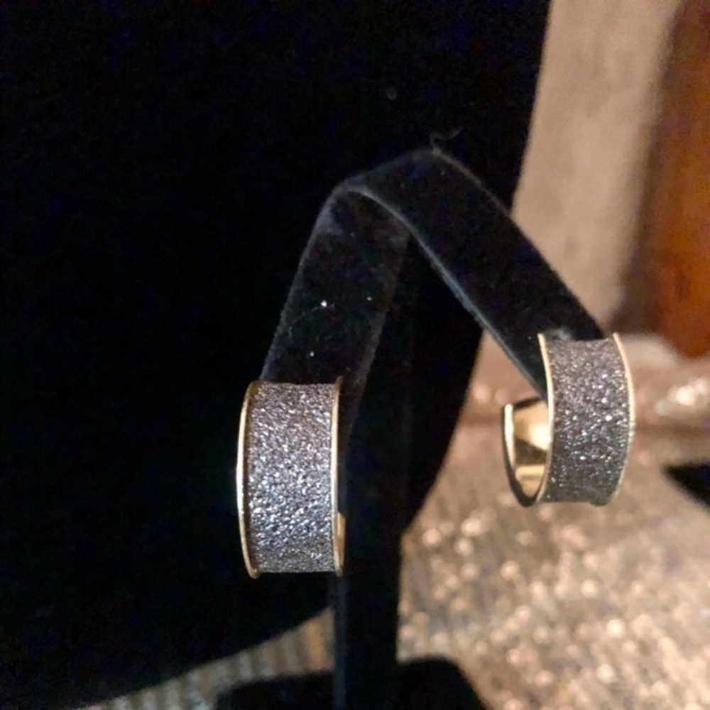 🌸Silver/grey hoops from Saks🌺💕🌸